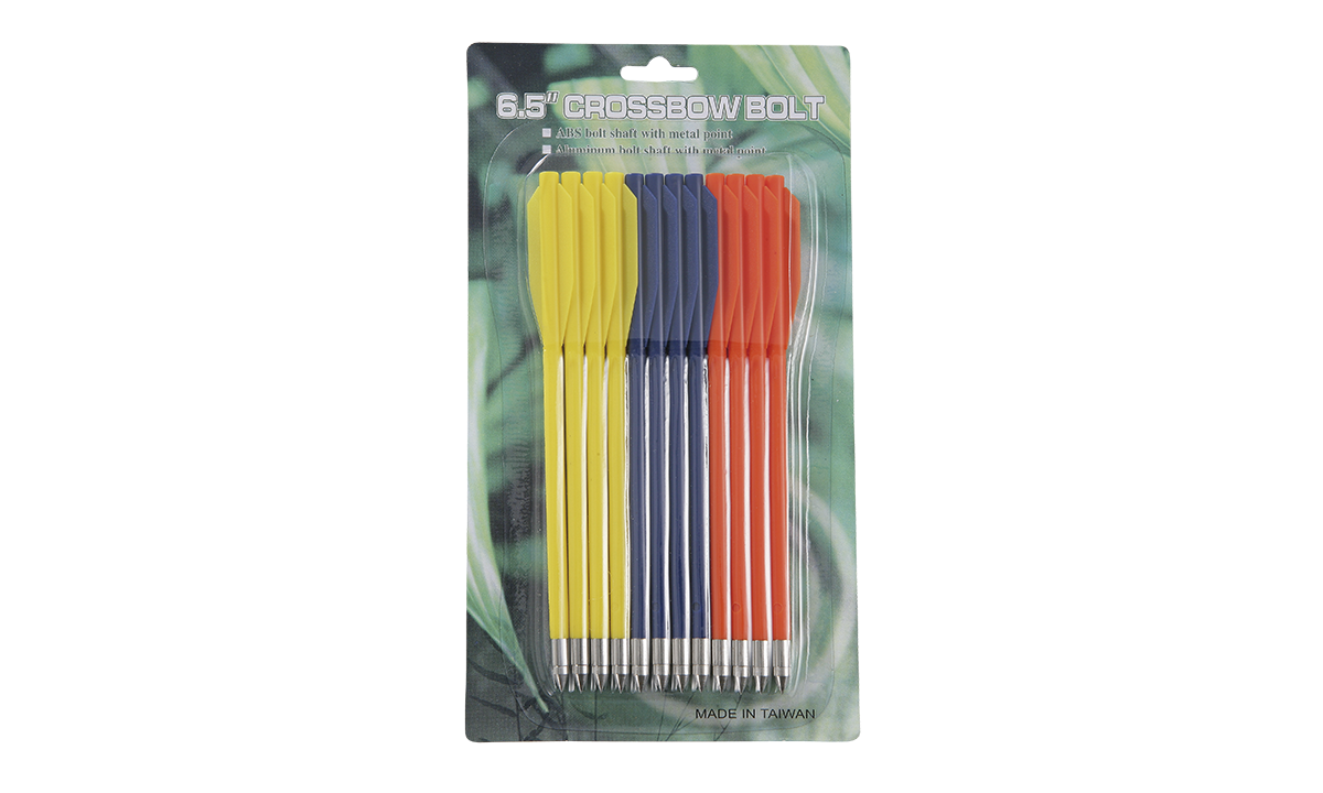 Man Kung Pistol Crossbow Plastic Colour Bolts 6.5 inch - 12 Pack