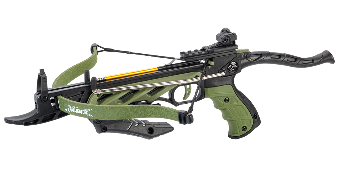 Mankung 80lb Self Cocking 'Alligator' Pistol Grip Crossbow With Resin Body